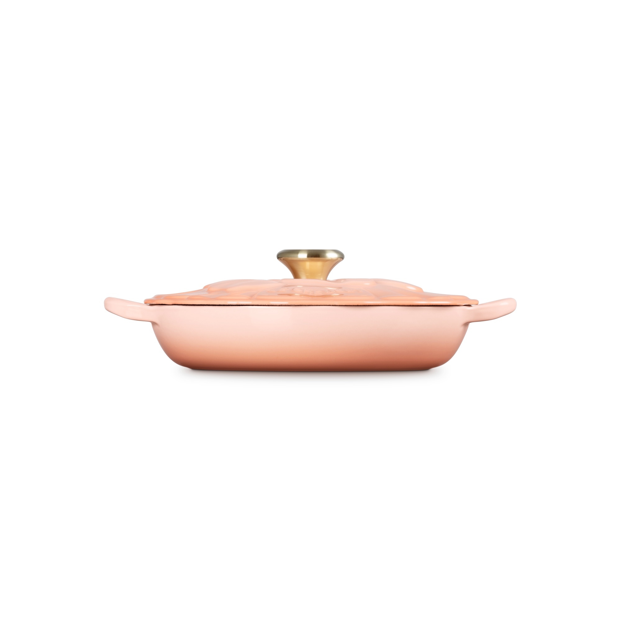 Cacerola baja hierro fundido Pétalo Le Creuset - Albaricoque Cacerola de 26 cm Albaricoque-3