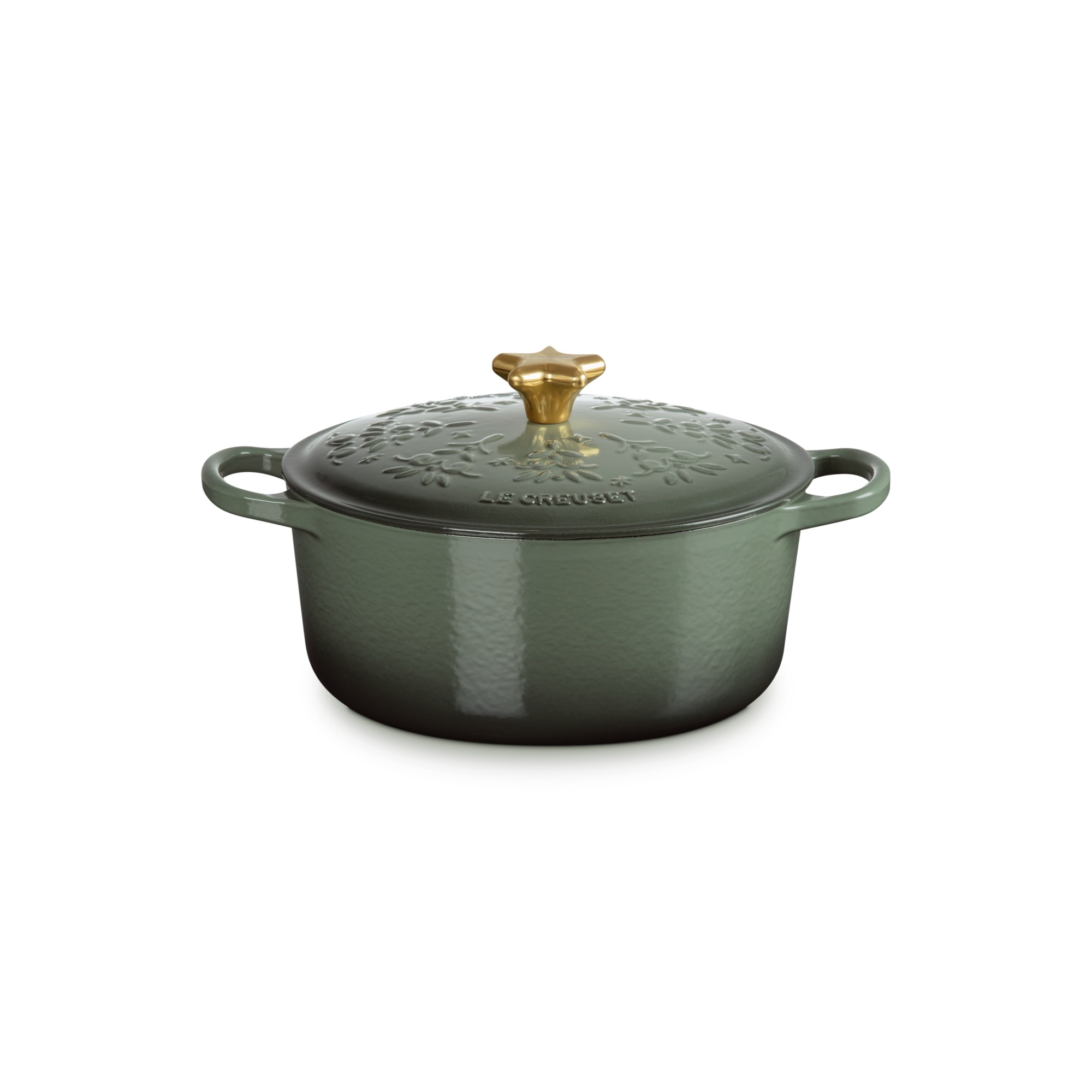 Imagen 1 de Cocotte redonda Holly de hierro fundido Le Creuset - Verde oscuro 24 cm Verde oscuro