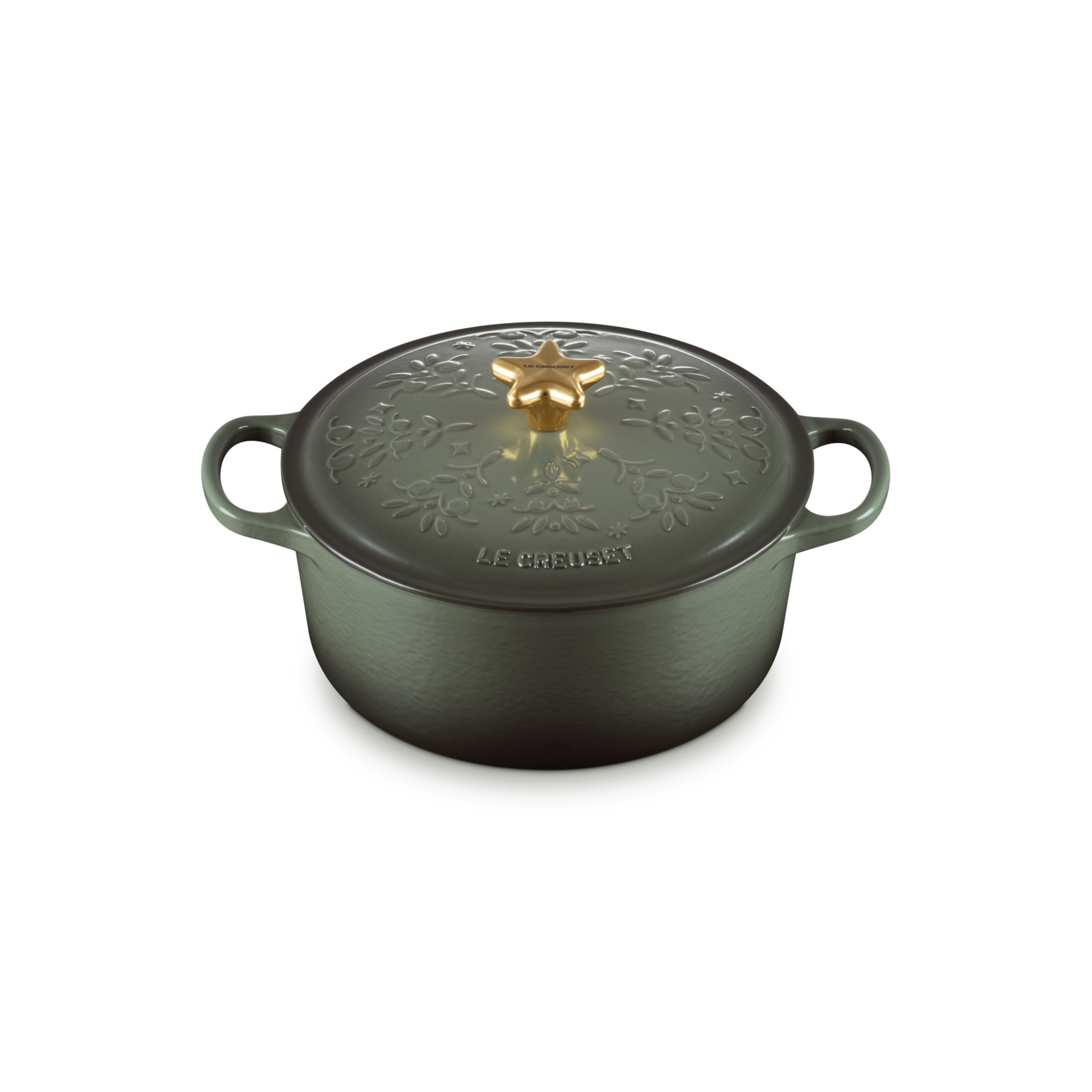 Imagen 2 de Cocotte redonda Holly de hierro fundido Le Creuset - Verde oscuro 24 cm Verde oscuro