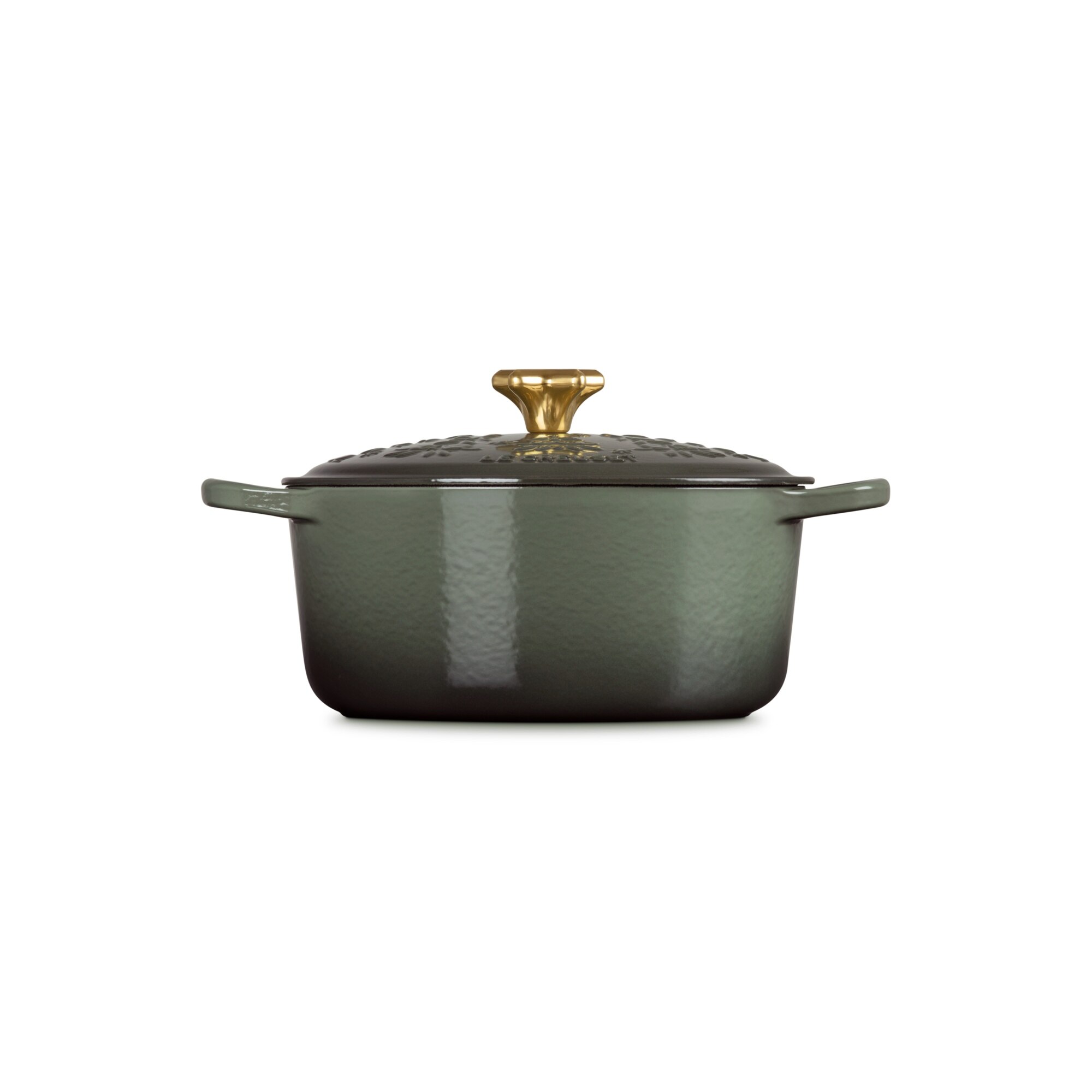 Imagen 3 de Cocotte redonda Holly de hierro fundido Le Creuset - Verde oscuro 24 cm Verde oscuro
