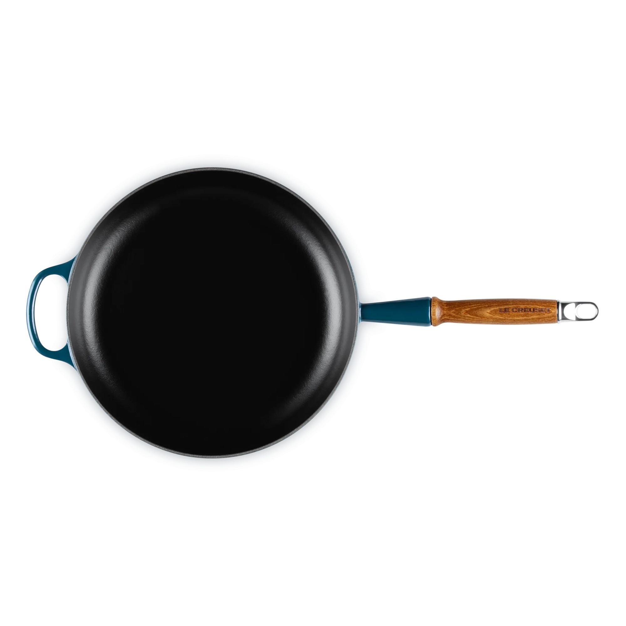 Imagen 3 de Sauté con mango de madera hierro fundido Le Creuset - Azul oscuro Sartén de 28 cm Azul oscuro