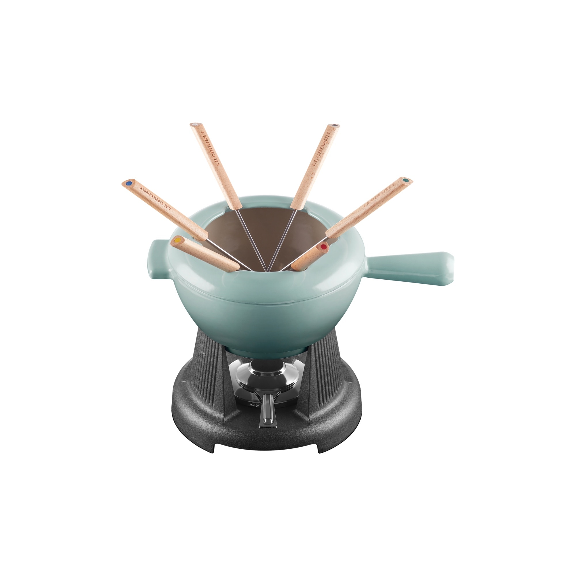 Imagen 0 de Juego de Fondue Hierro Fundido Le Creuset Verde claro