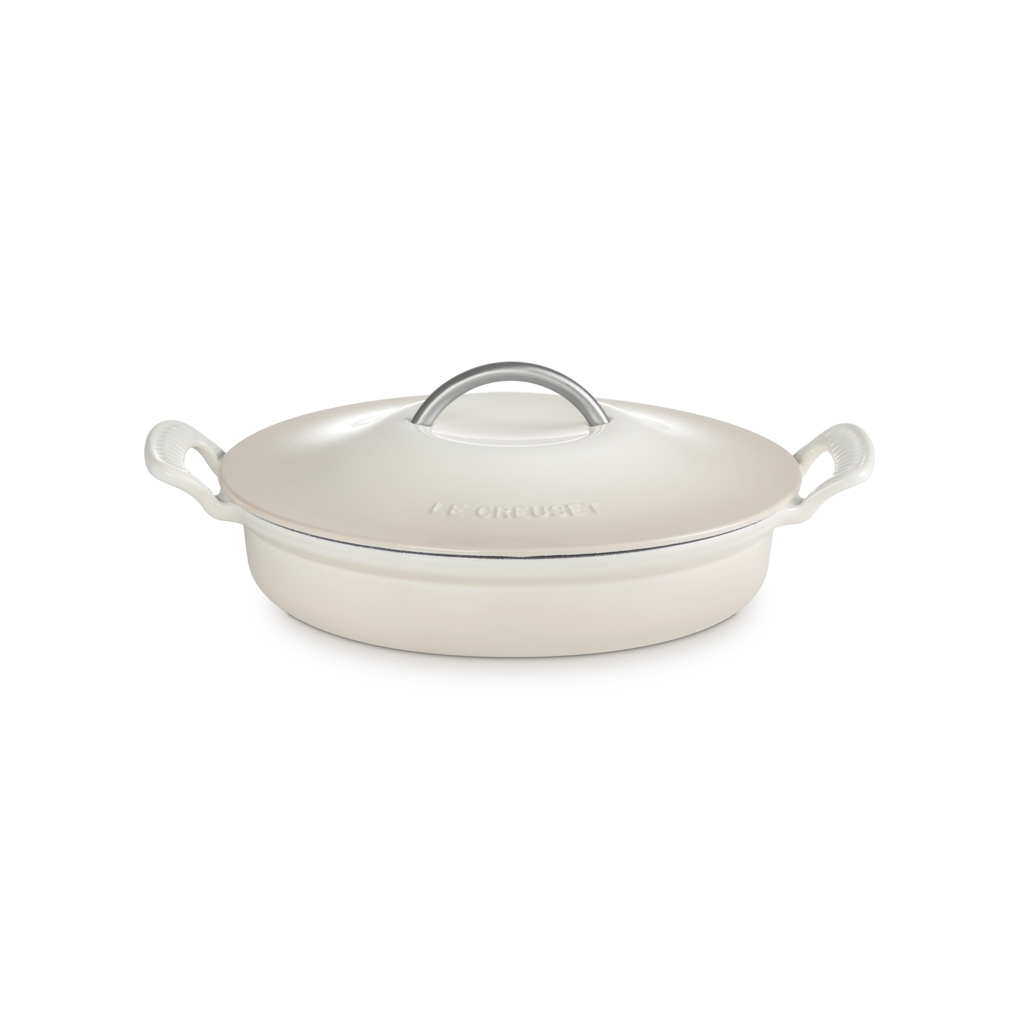 Cacerola baja Modern Heritage de hierro fundido Le Creuset - Merengue Cacerola de 28 cm Merengue-1