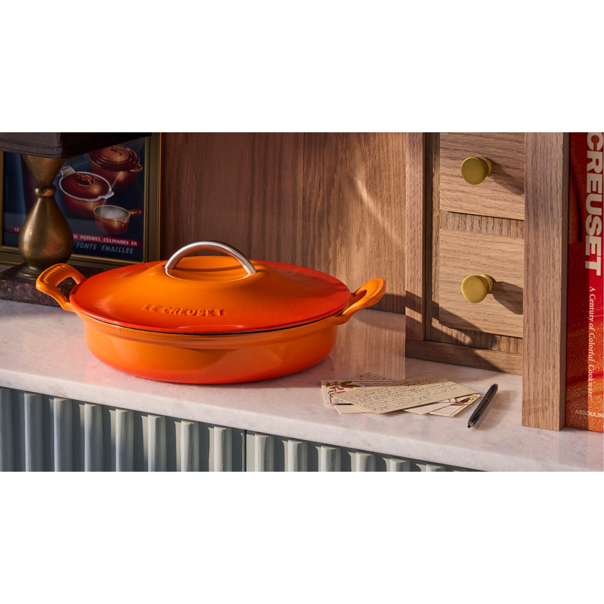 Cacerola baja Modern Heritage de hierro fundido Le Creuset - Volcánico Cacerola de 28 cm Volcánico-3