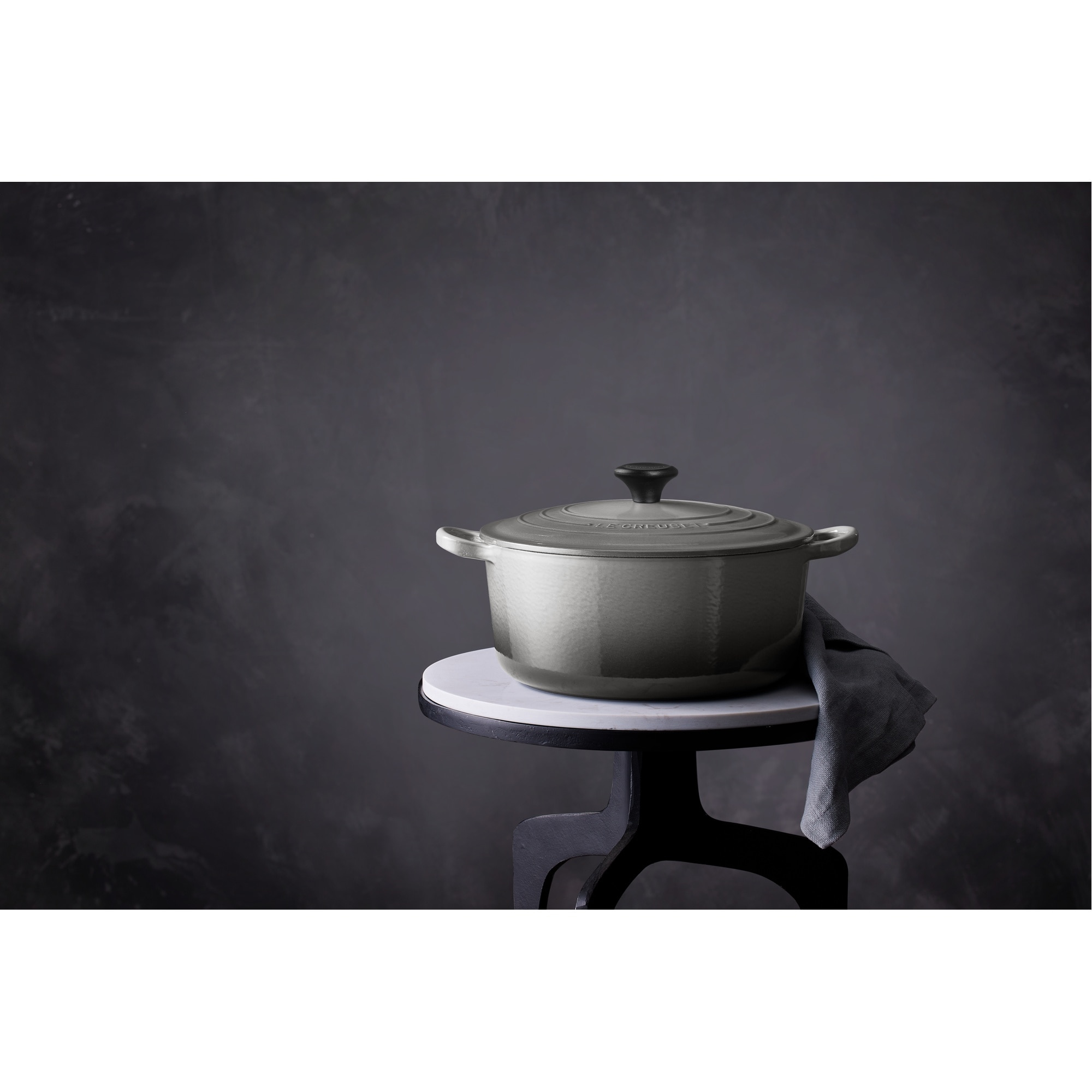 Cocotte redonda de hierro fundido Le Creuset - Gris claro 24 cm Gris claro-5