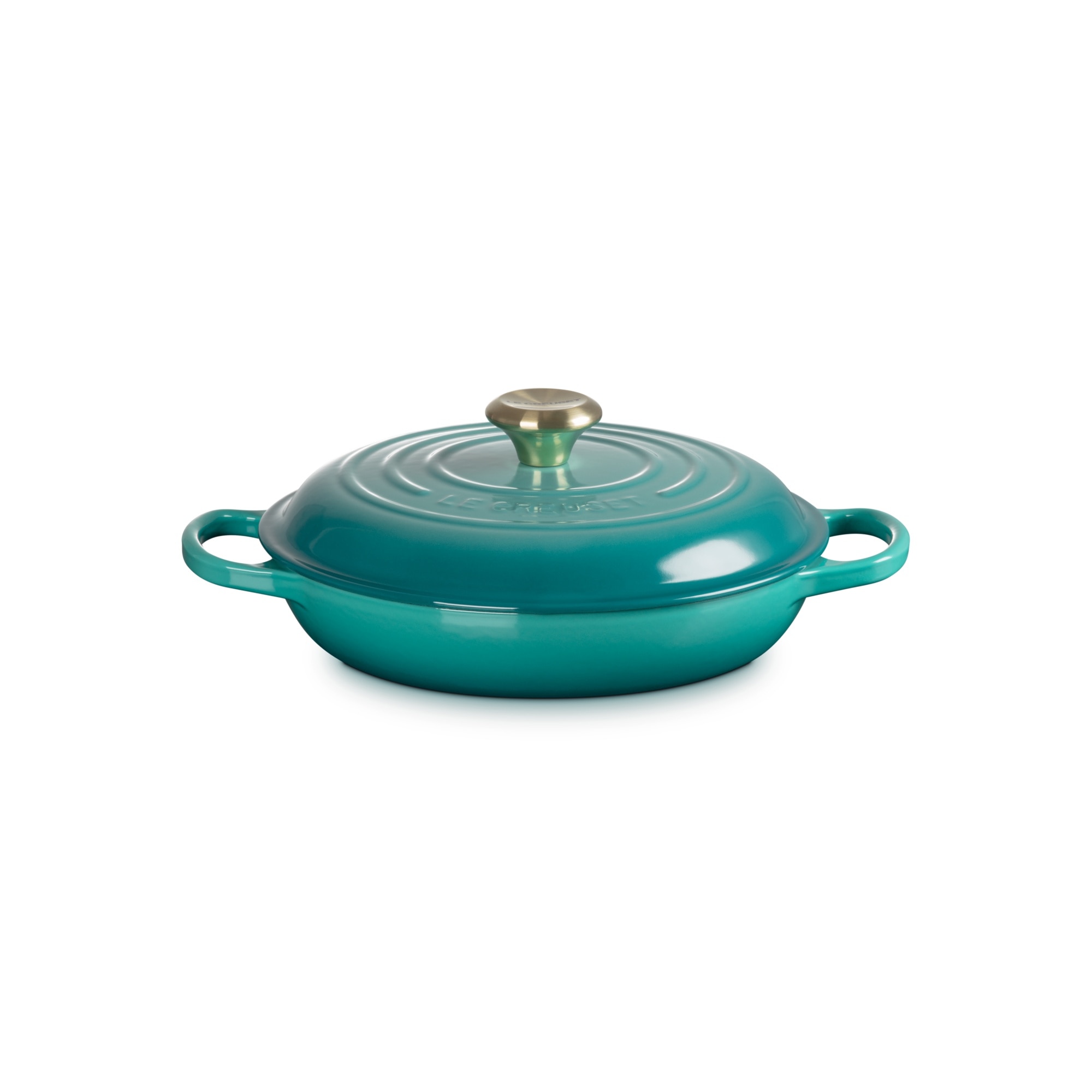Imagen 0 de Cacerola baja de hierro fundido Le Creuset Gris claro
