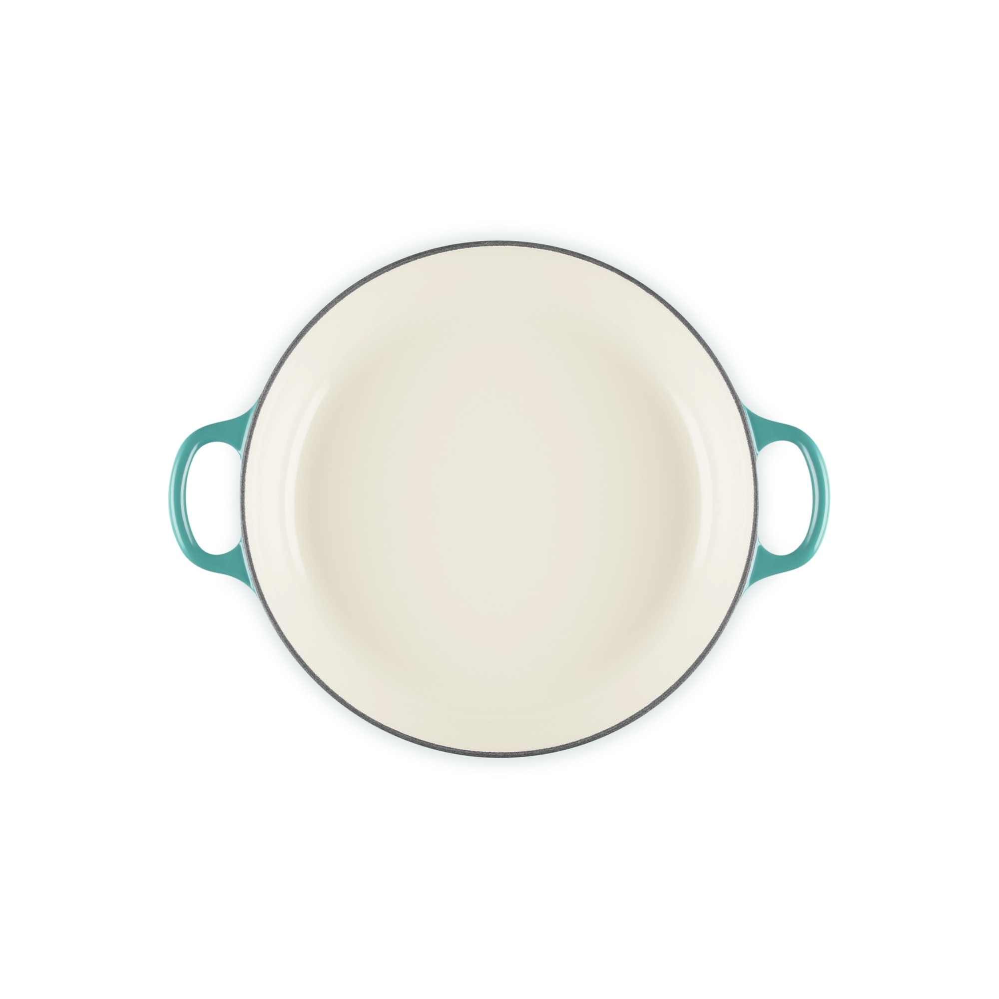 Cacerola baja hierro fundido Pétalo Le Creuset - Azul Pacífico Cacerola de 26 cm Azul Pacífico-5