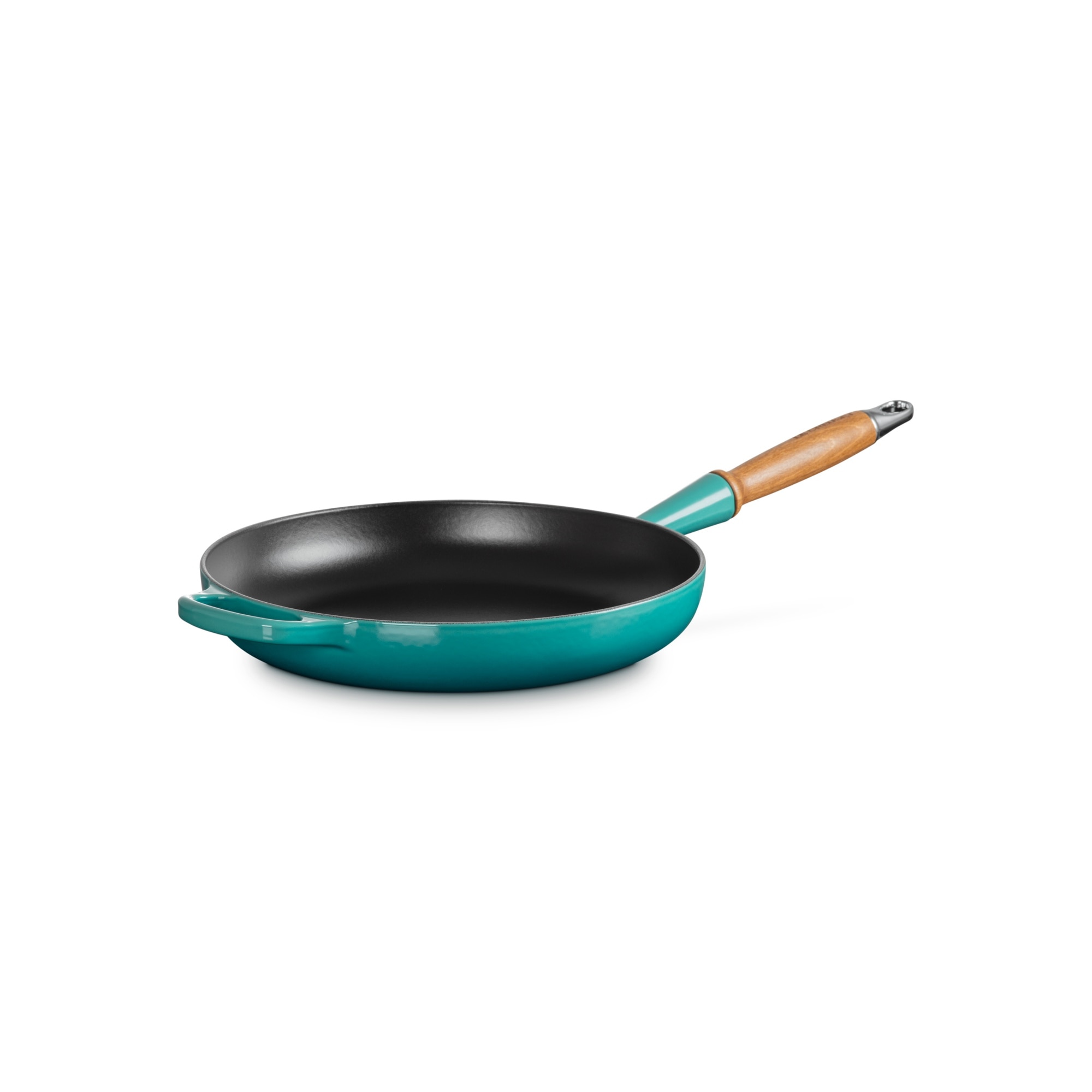 Imagen 1 de Sartén baja con mango de madera hierro fundido Le Creuset - Azul Pacífico Sartén de 28 cm Azul Pacífico