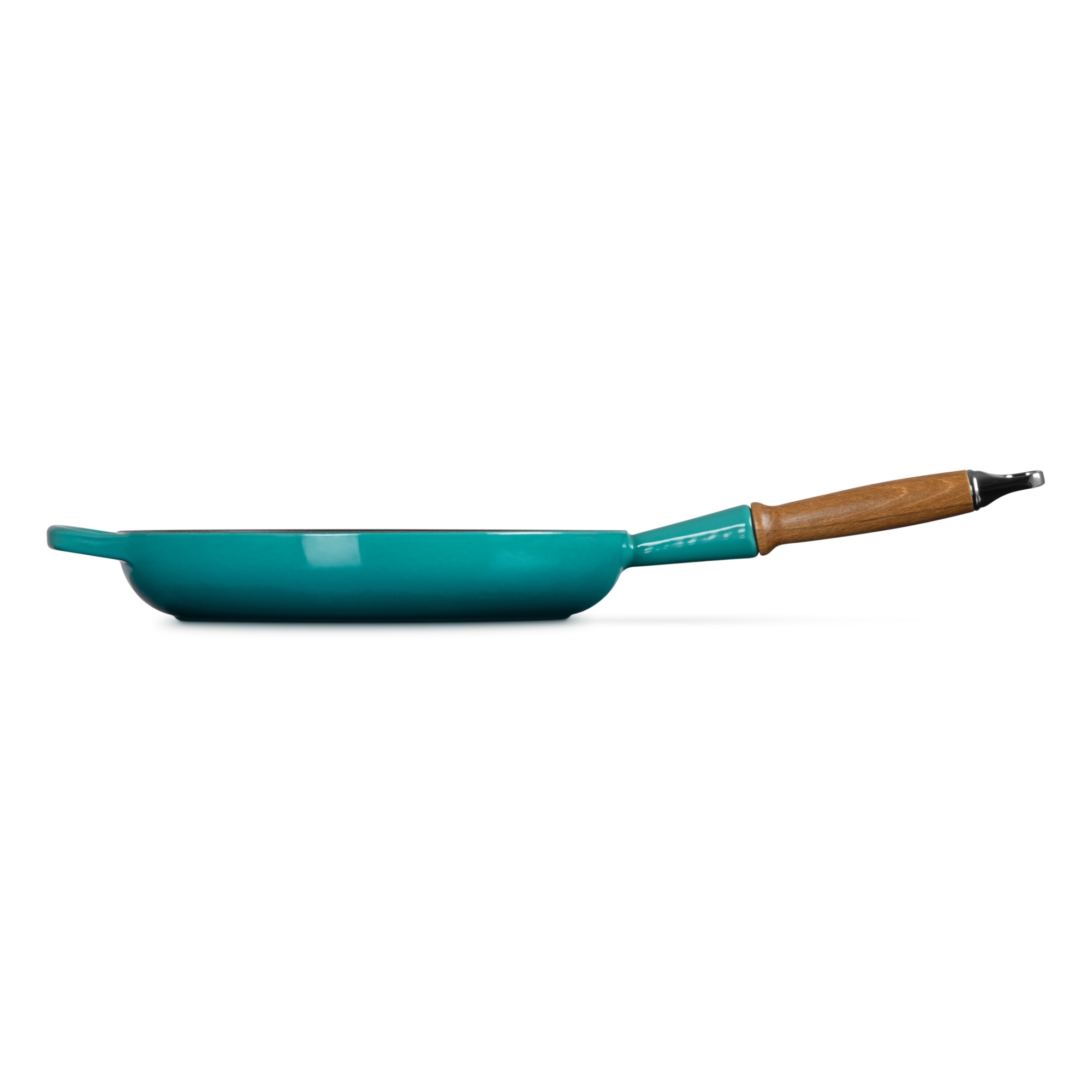 Imagen 4 de Sartén baja con mango de madera hierro fundido Le Creuset - Azul Pacífico Sartén de 28 cm Azul Pacífico