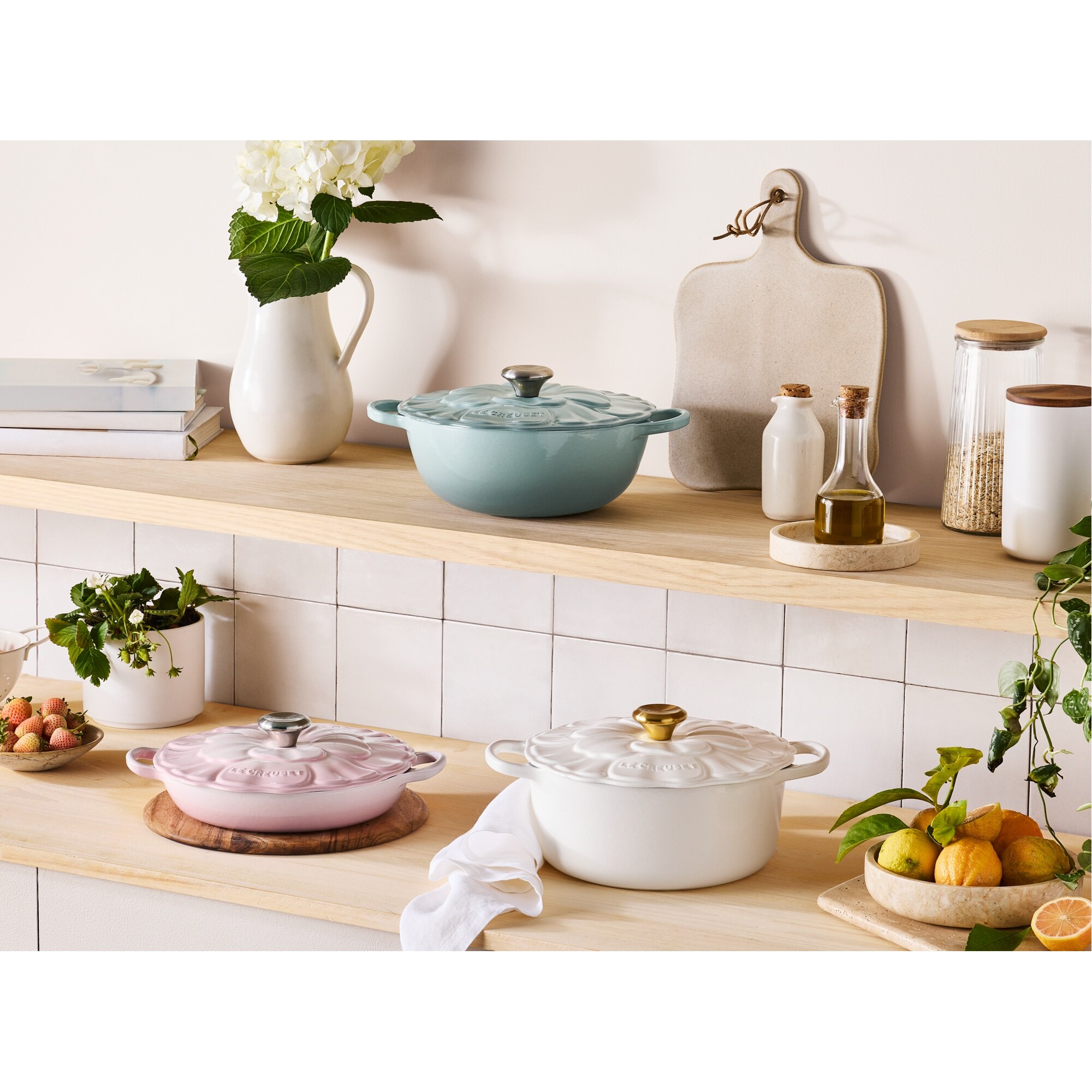 Marmita Pétalo de hierro fundido Le Creuset - Verde claro Cacerola de 26 cm Verde claro-6