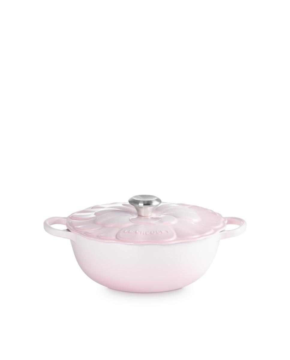 Marmita Pétalo de hierro fundido Le Creuset - Rosa Cacerola de 26 cm Rosa-1
