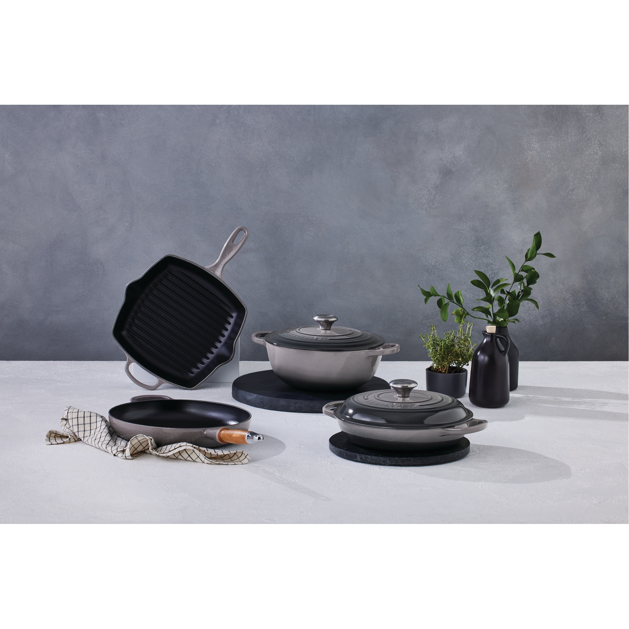 Cacerola baja de hierro fundido Le Creuset - Gris Cacerola de 28 cm Gris-3