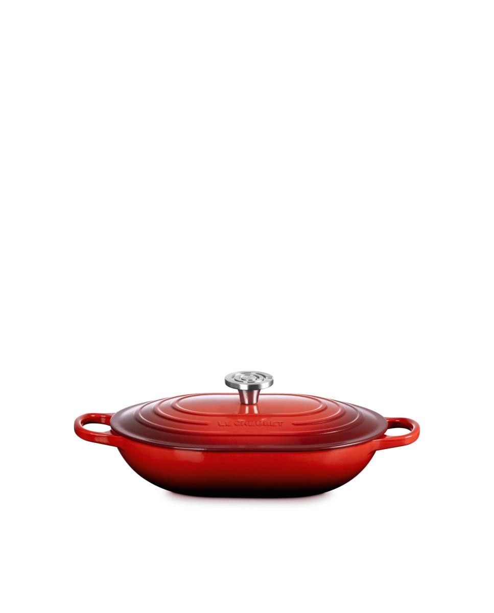 Cacerola oval baja de hierro fundido Le Creuset - Cereza Cacerola de 31 cm Cereza-1