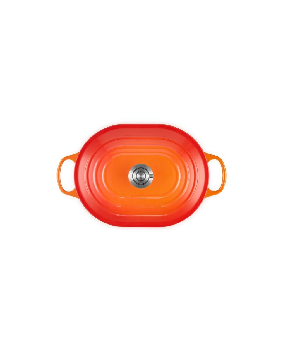 Cacerola oval baja de hierro fundido Le Creuset - Merengue Cacerola de 31 cm Volcánico-5