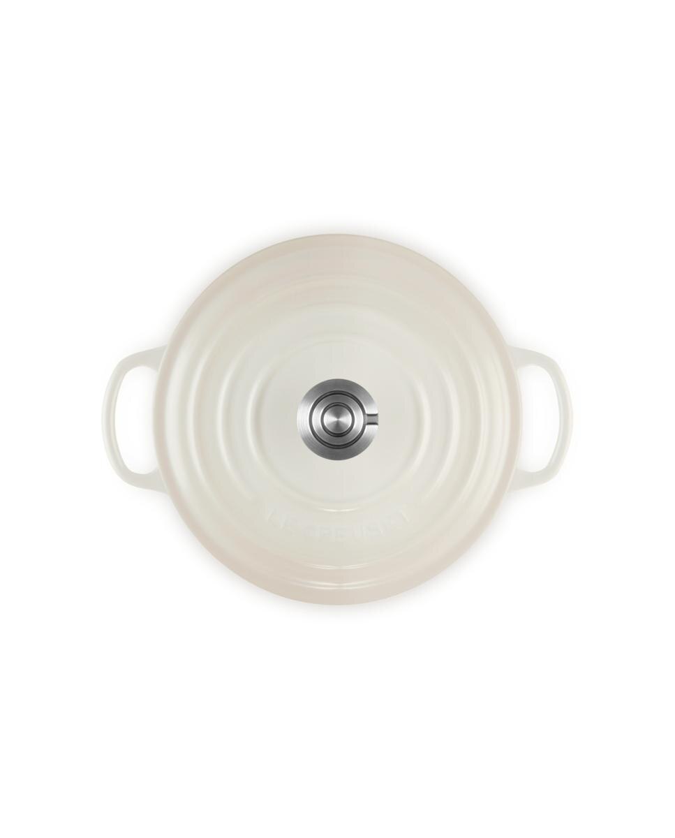 Imagen 5 de Cocotte redonda de hierro fundido Le Creuset - Merengue 24 cm Merengue
