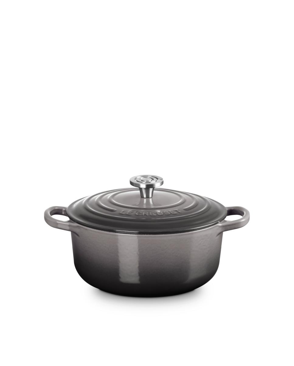 Cocotte redonda de hierro fundido Le Creuset - Gris claro 26 cm Gris claro-1