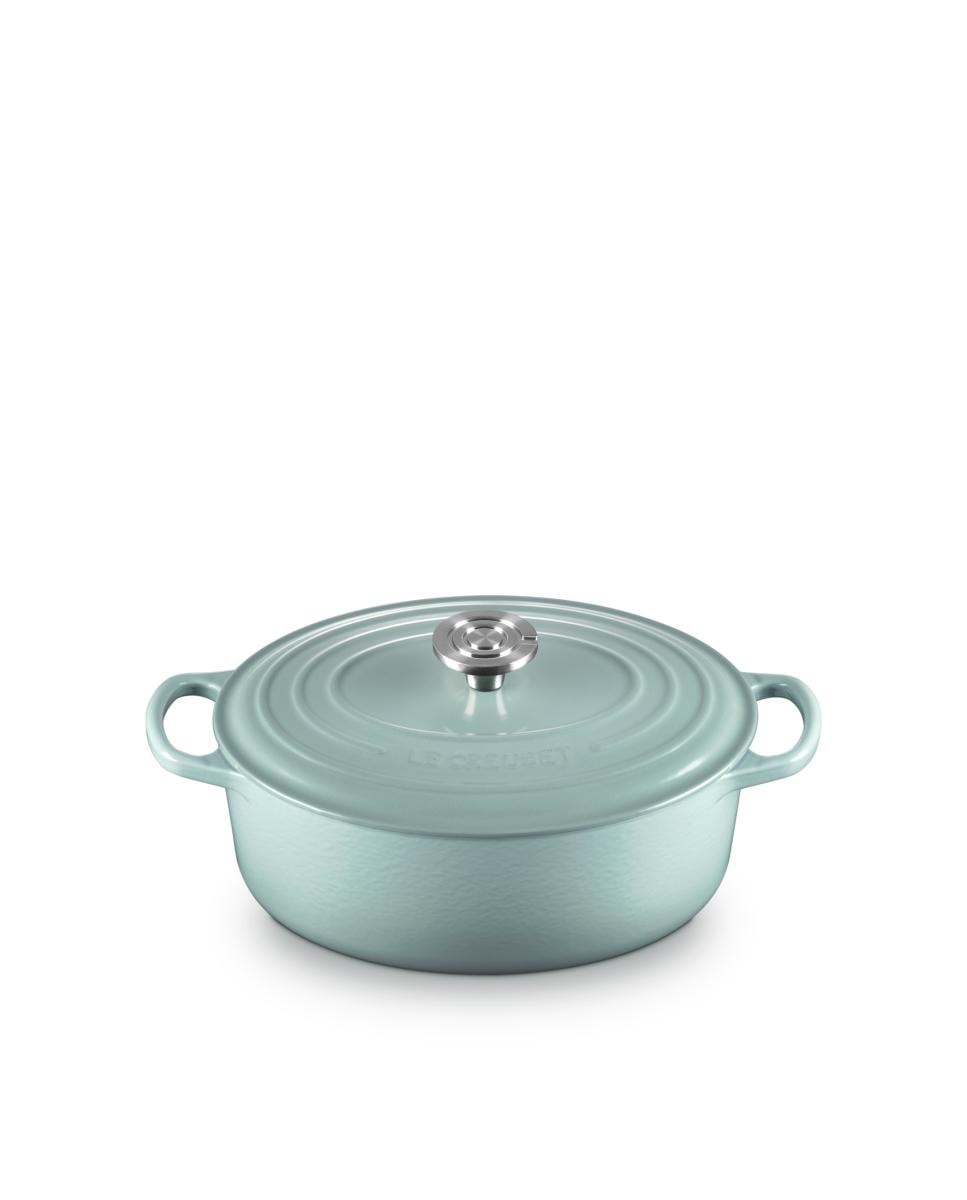 Cocotte oval de hierro fundido Le Creuset - Verde claro 27 cm Verde claro-2