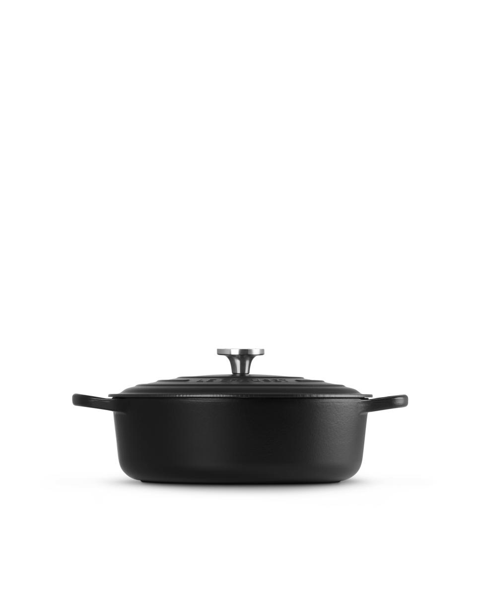 Imagen 3 de Cocotte redonda baja de hierro fundido Le Creuset - Negro mate 30 cm Negro mate