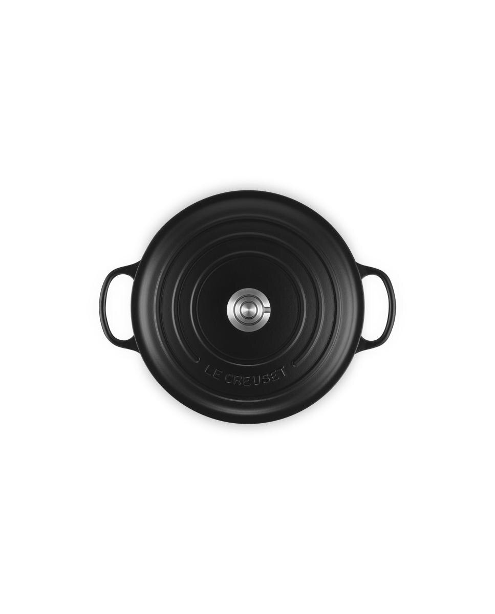 Imagen 5 de Cocotte redonda baja de hierro fundido Le Creuset - Negro mate 30 cm Negro mate