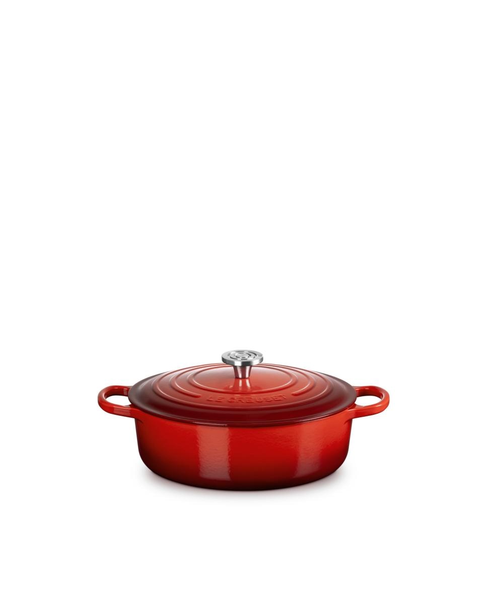 Imagen 1 de Cocotte redonda baja de hierro fundido Le Creuset - Cereza 30 cm Cereza