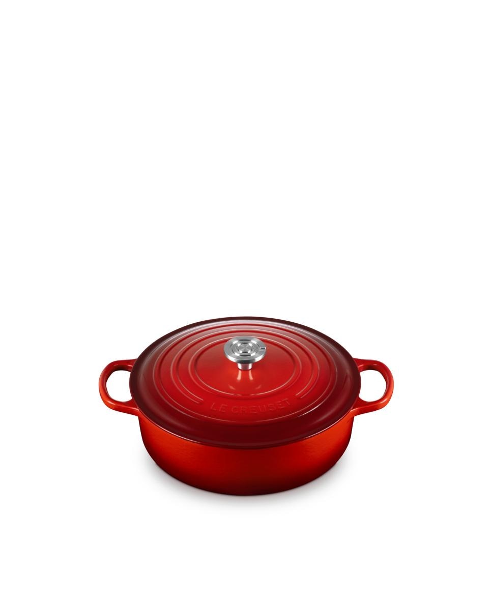 Imagen 2 de Cocotte redonda baja de hierro fundido Le Creuset - Cereza 30 cm Cereza