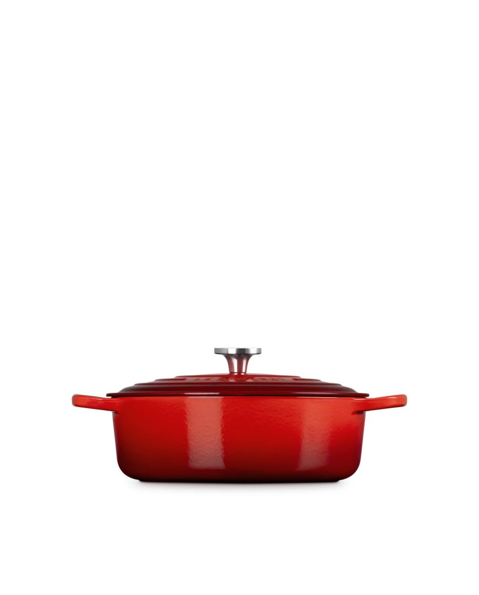Imagen 3 de Cocotte redonda baja de hierro fundido Le Creuset - Cereza 30 cm Cereza