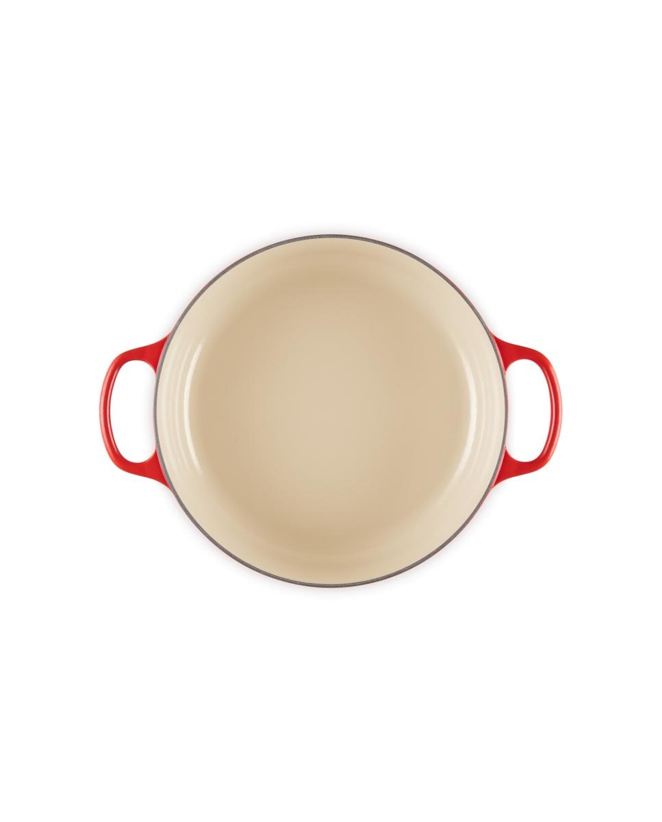 Imagen 4 de Cocotte redonda baja de hierro fundido Le Creuset - Cereza 30 cm Cereza