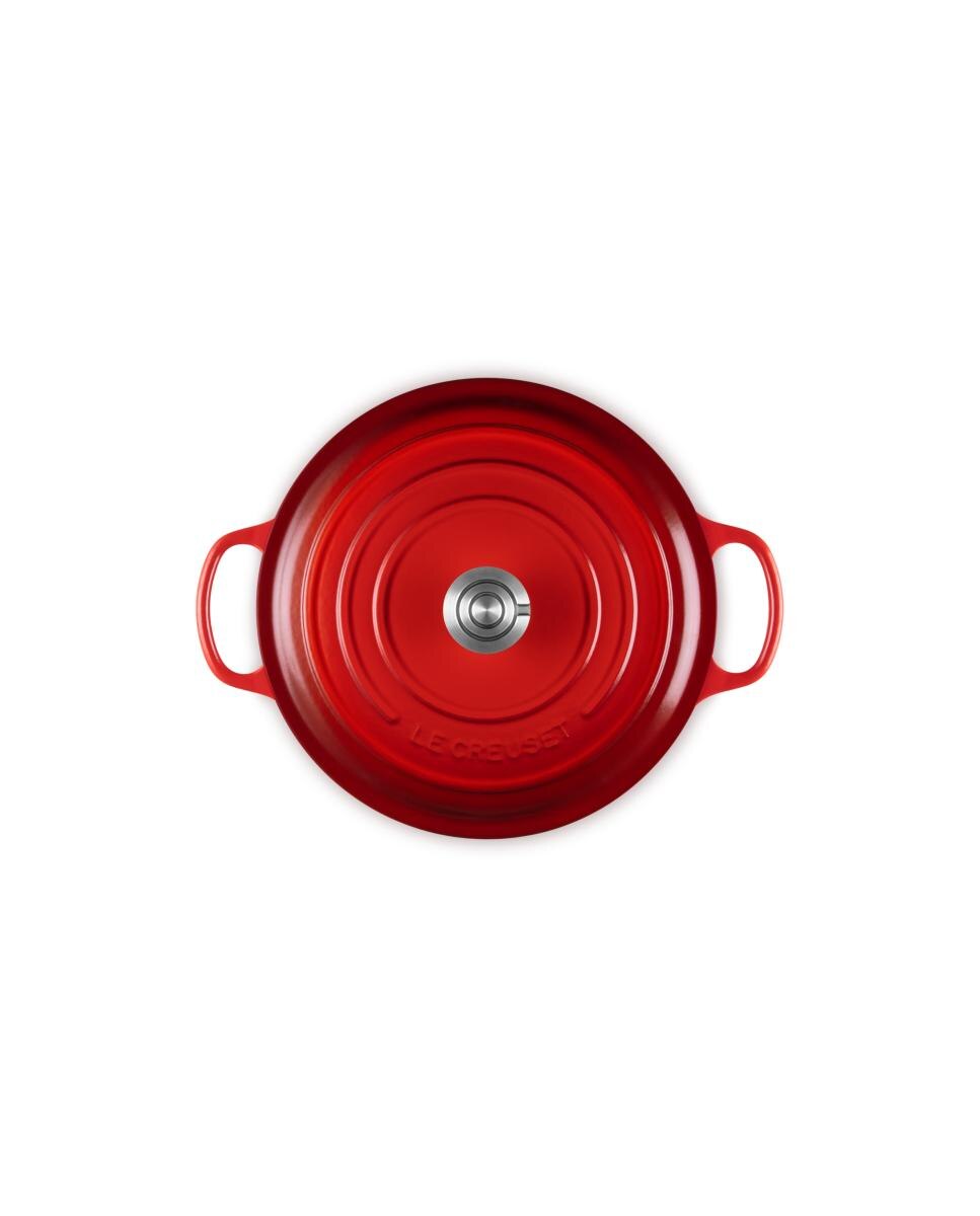 Imagen 5 de Cocotte redonda baja de hierro fundido Le Creuset - Cereza 30 cm Cereza