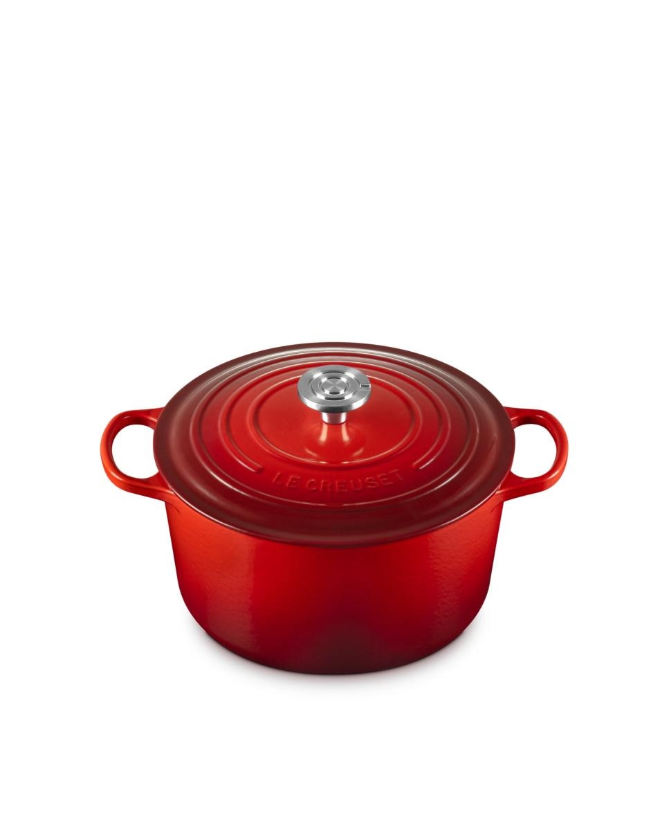 Imagen 2 de Cocotte redonda alta de hierro fundido Le Creuset - Cereza 26 cm Cereza