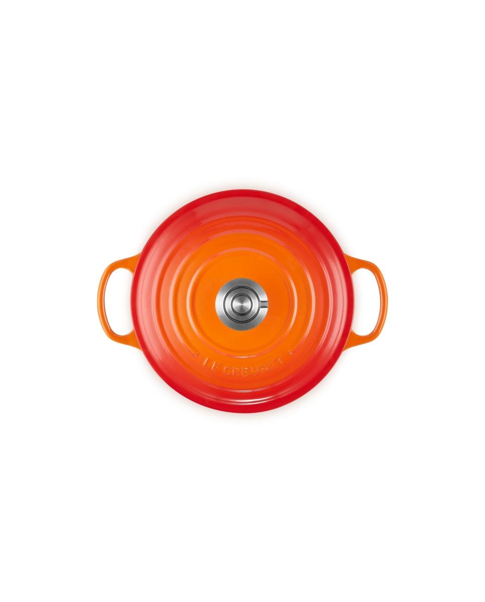 Imagen 5 de Cocotte redonda baja de hierro fundido Le Creuset - Volcánico 24 cm Volcánico