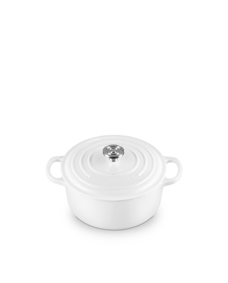 Cocotte redonda de hierro fundido Le Creuset - Blanco 20 cm Blanco-2