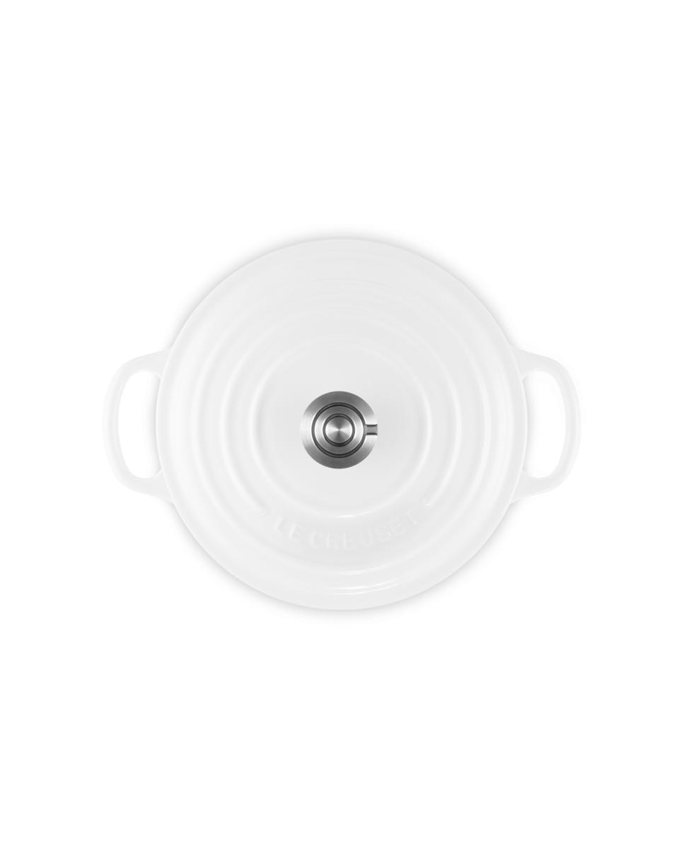 Cocotte redonda de hierro fundido Le Creuset - Blanco 20 cm Blanco-6