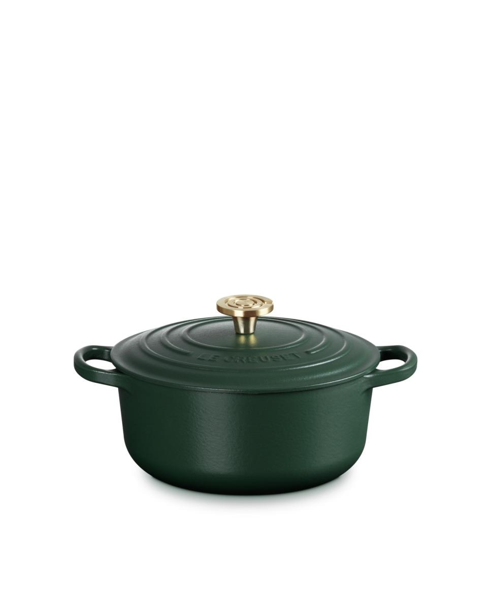Cocotte redonda de hierro fundido Le Creuset - Verde oscuro 20 cm Verde oscuro-1