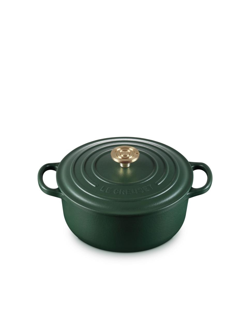 Cocotte redonda de hierro fundido Le Creuset - Verde oscuro 20 cm Verde oscuro-2