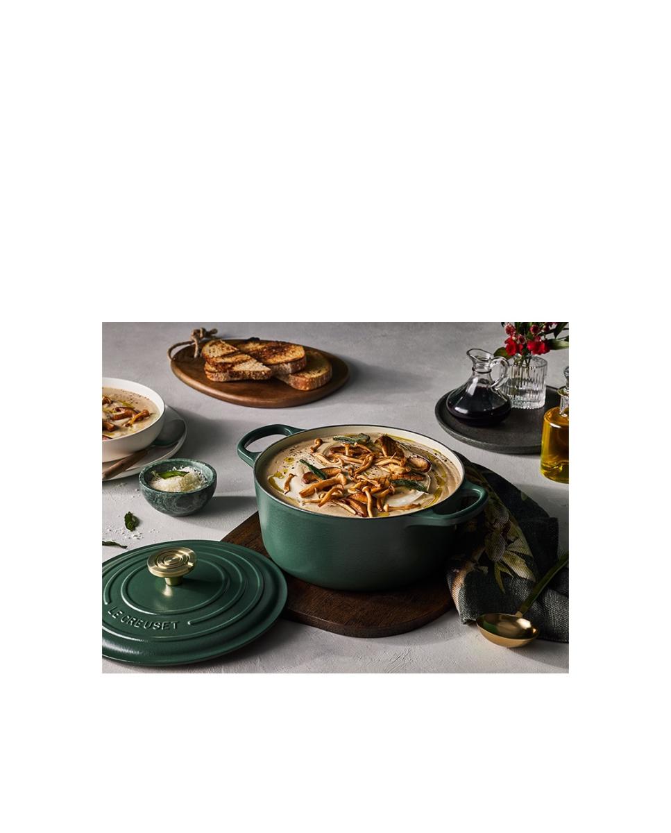 Cocotte redonda de hierro fundido Le Creuset - Verde oscuro 20 cm Verde oscuro-6