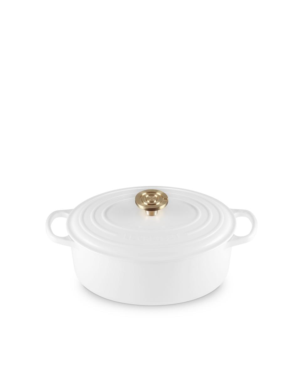 Cocotte oval de hierro fundido Le Creuset - Blanco 26 cm Blanco-2