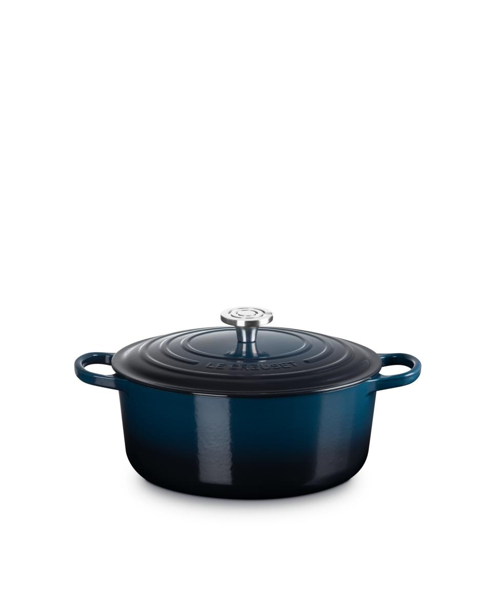 Imagen 1 de Cocotte redonda de hierro fundido Le Creuset - Azul oscuro 20 cm Azul oscuro