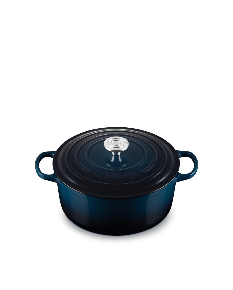 Imagen 2 de Cocotte redonda de hierro fundido Le Creuset - Azul oscuro 20 cm Azul oscuro