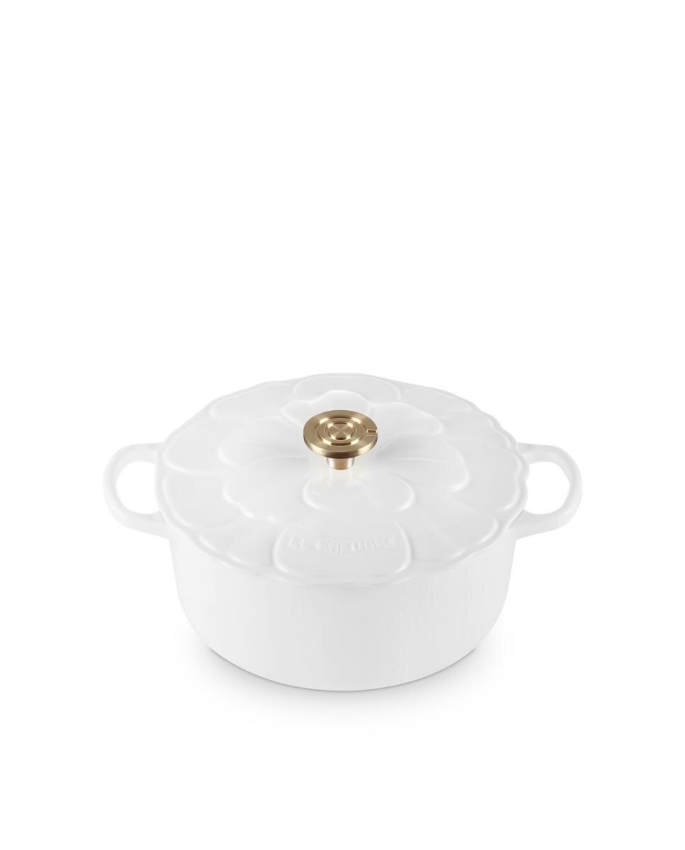 Cocotte redonda de hierro fundido Le Creuset - Blanco 26 cm Blanco-2