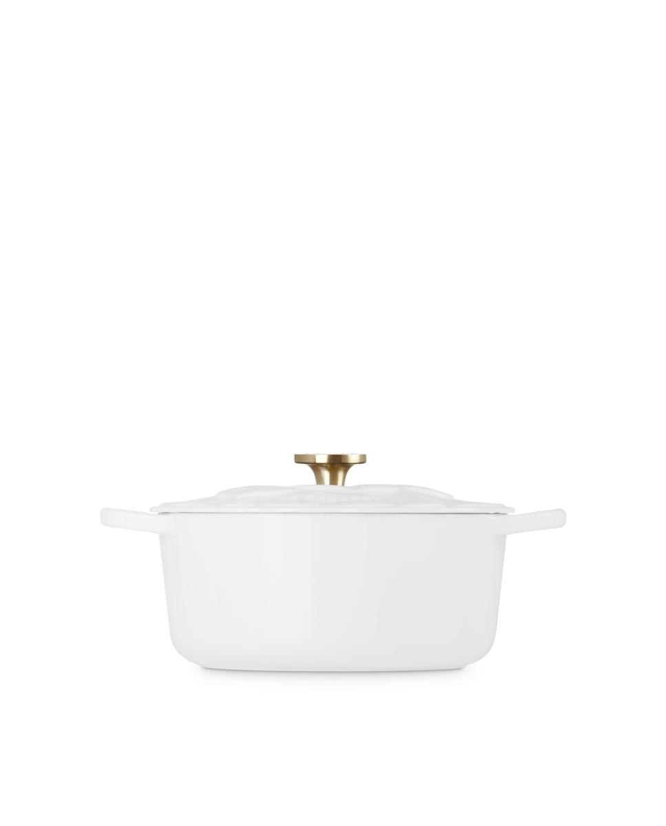 Cocotte redonda de hierro fundido Le Creuset - Blanco 26 cm Blanco-3