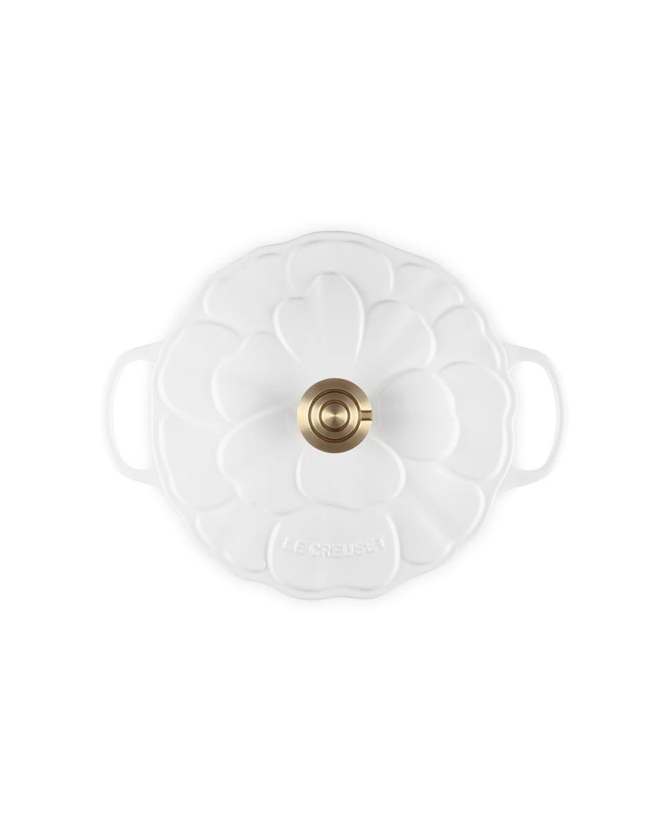 Cocotte redonda de hierro fundido Le Creuset - Blanco 26 cm Blanco-5