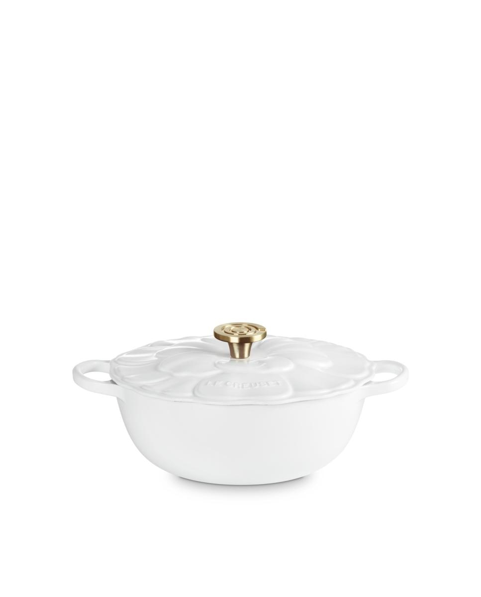 Marmita Pétalo de hierro fundido Le Creuset - Blanco Cacerola de 26 cm Blanco-1