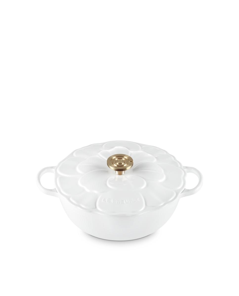 Marmita Pétalo de hierro fundido Le Creuset - Blanco Cacerola de 26 cm Blanco-2