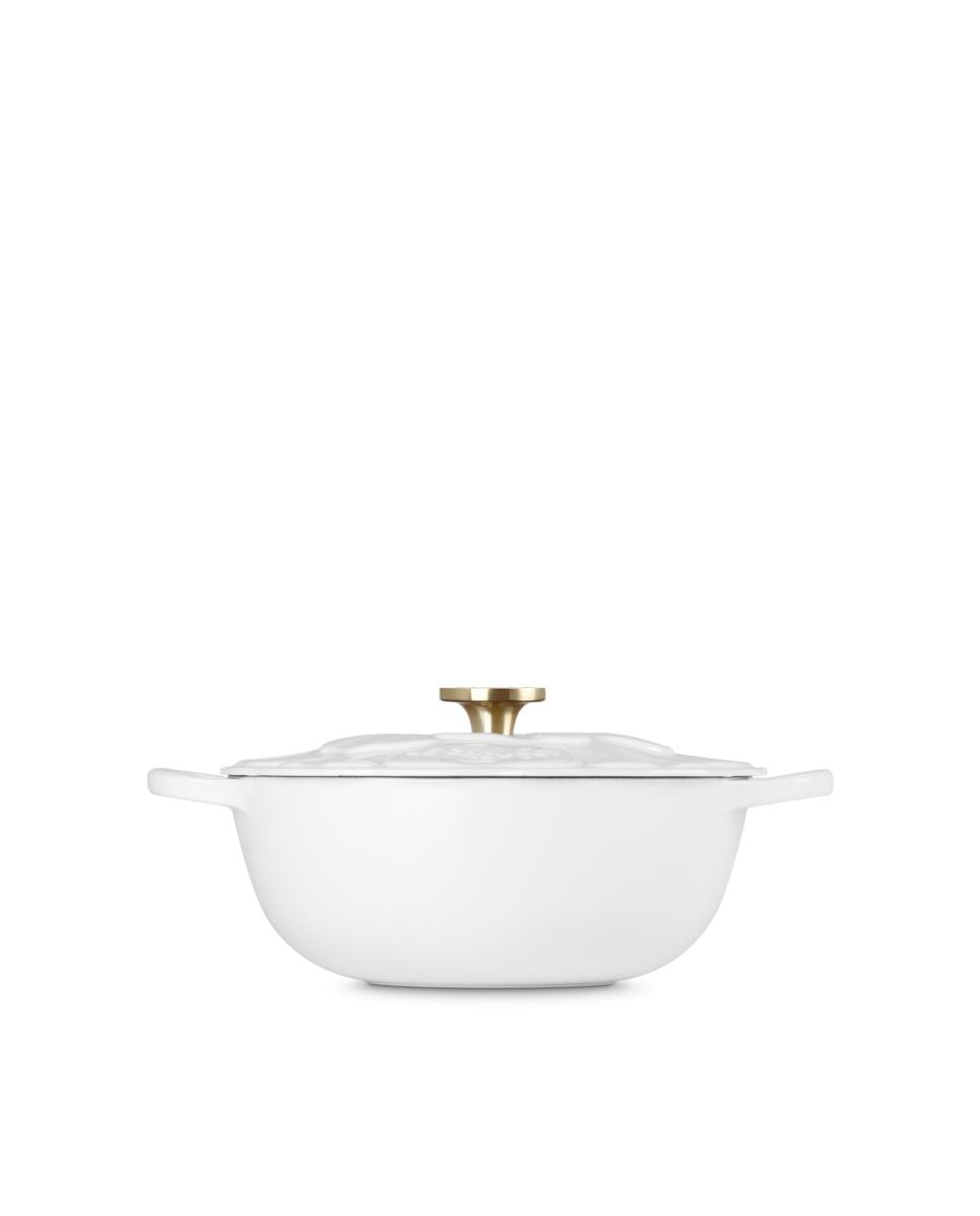 Marmita Pétalo de hierro fundido Le Creuset - Blanco Cacerola de 26 cm Blanco-3