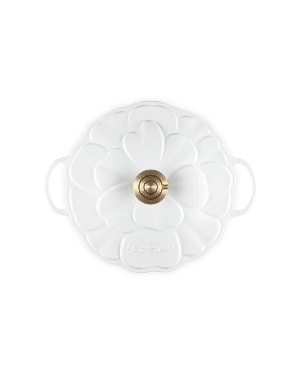 Marmita Pétalo de hierro fundido Le Creuset - Blanco Cacerola de 26 cm Blanco-5