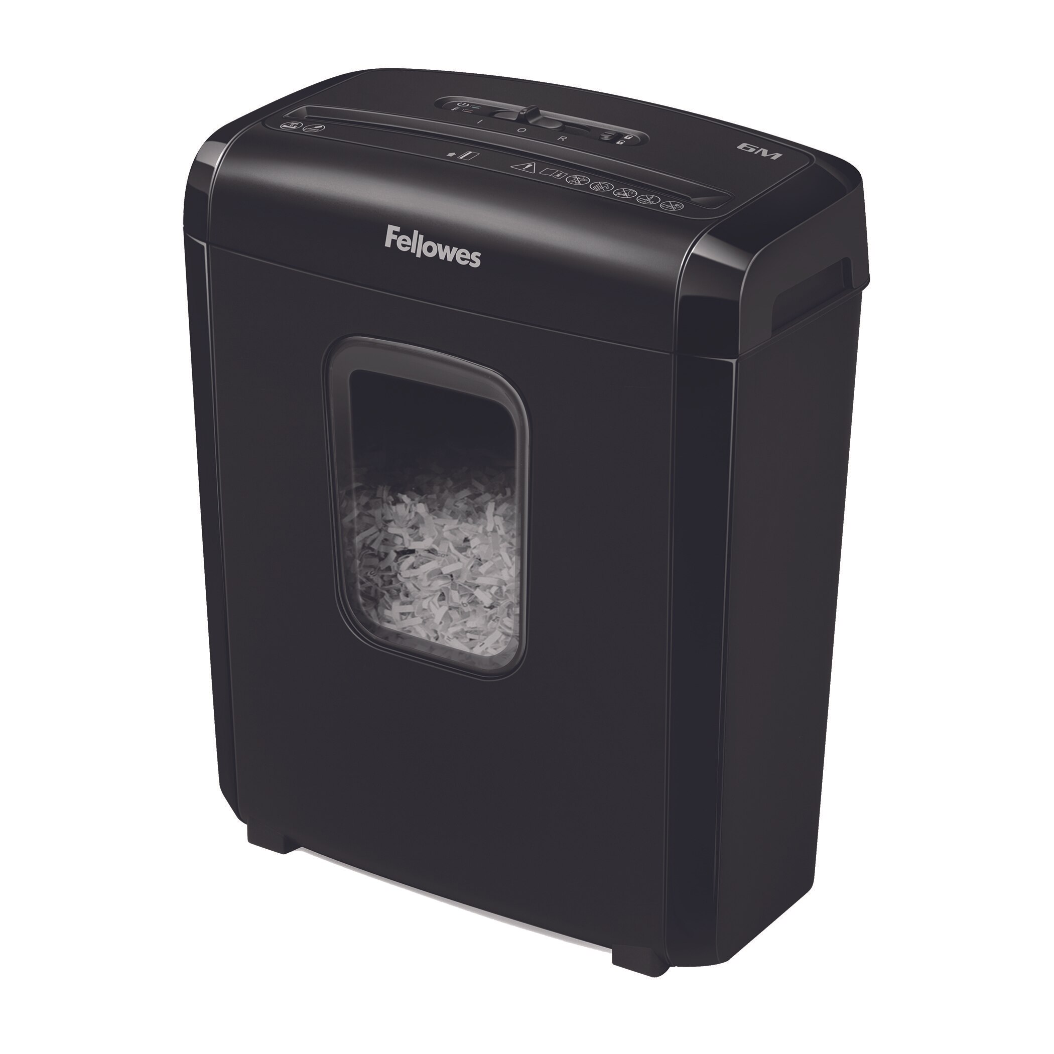 Destructora de papel Fellowes 6M Minicorte 4x12mm destruye hasta 6 hojas Negro-2