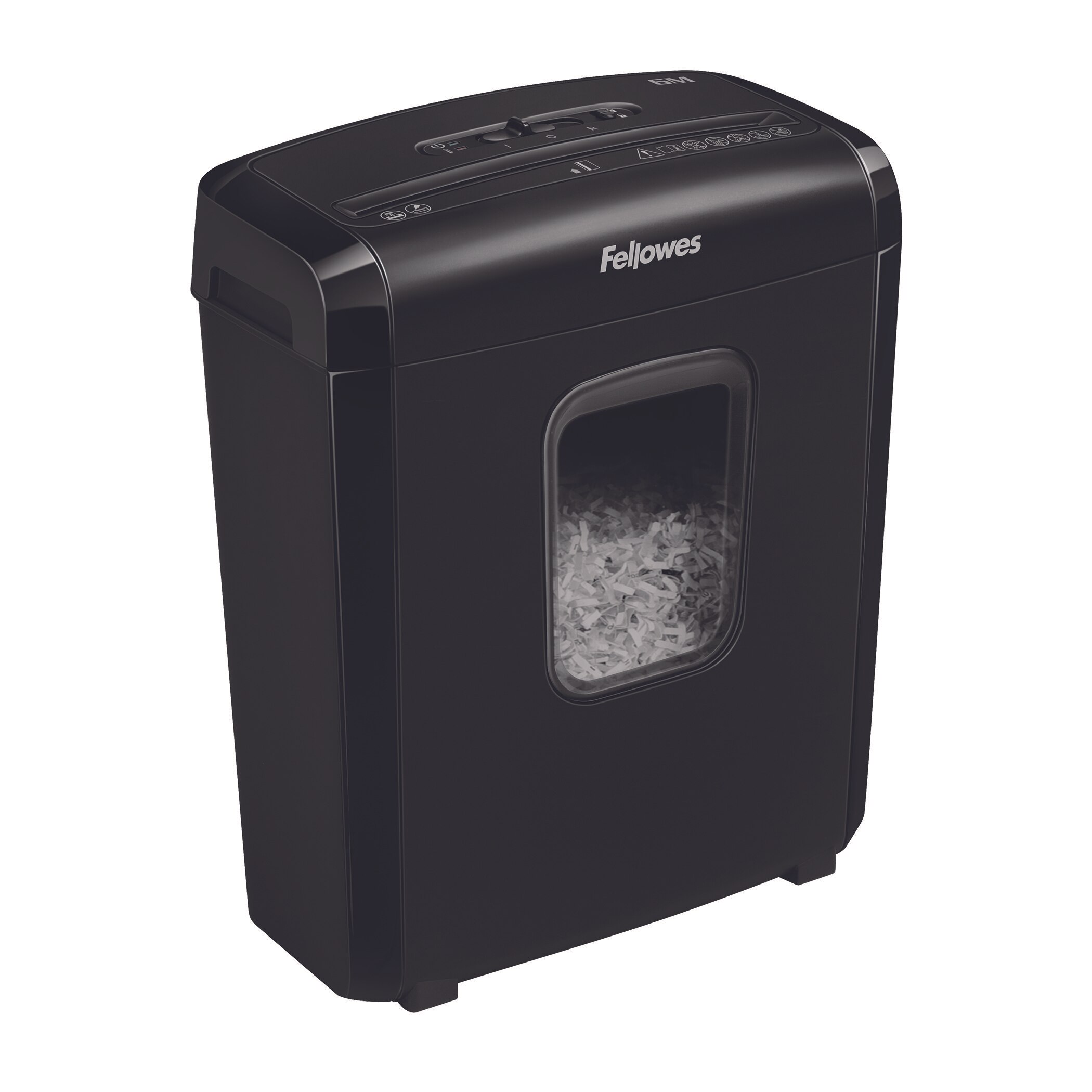 Destructora de papel Fellowes 6M Minicorte 4x12mm destruye hasta 6 hojas Negro-3