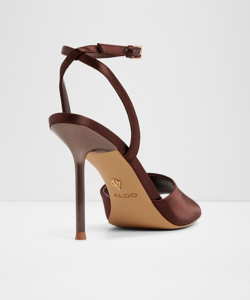 Sandalias de tacón de mujer con punta cuadrada - Aldo - Marrón Marrón-3