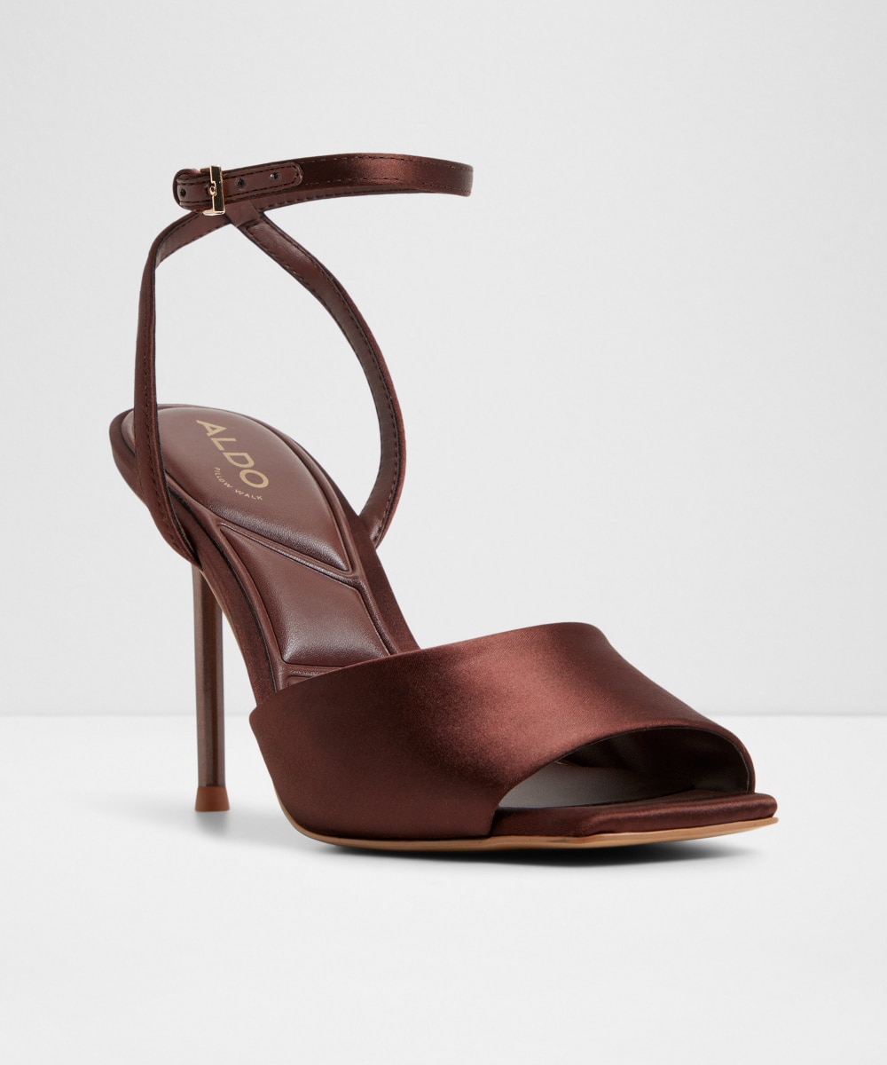 Sandalias de tacón de mujer con punta cuadrada - Aldo - Marrón Marrón-4