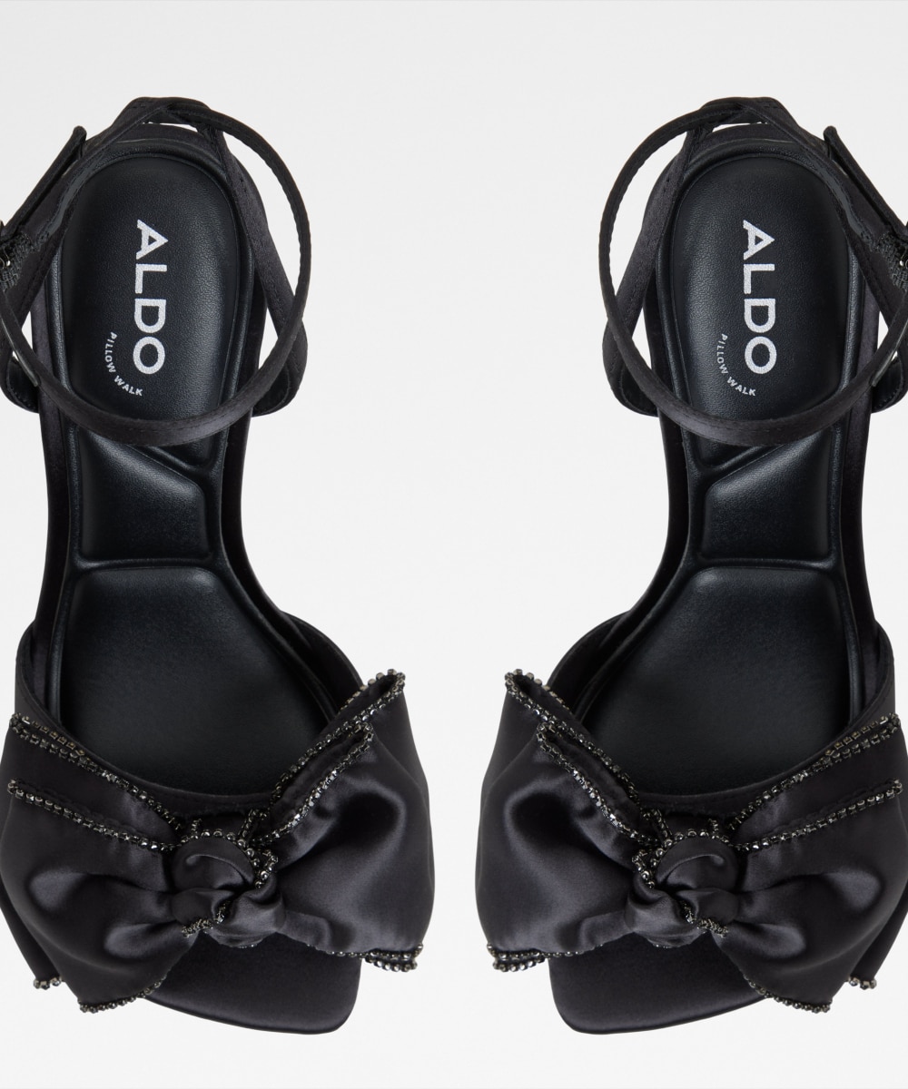 Sandalias de tacón de mujer con punta cuadrada - Aldo - Negro Negro-6